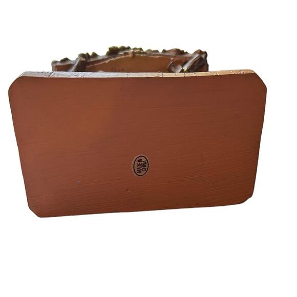 Resin Small Nativity Mary Joseph Baby Jesus Lamb  7"x 3.5" - Picture 5 of 5